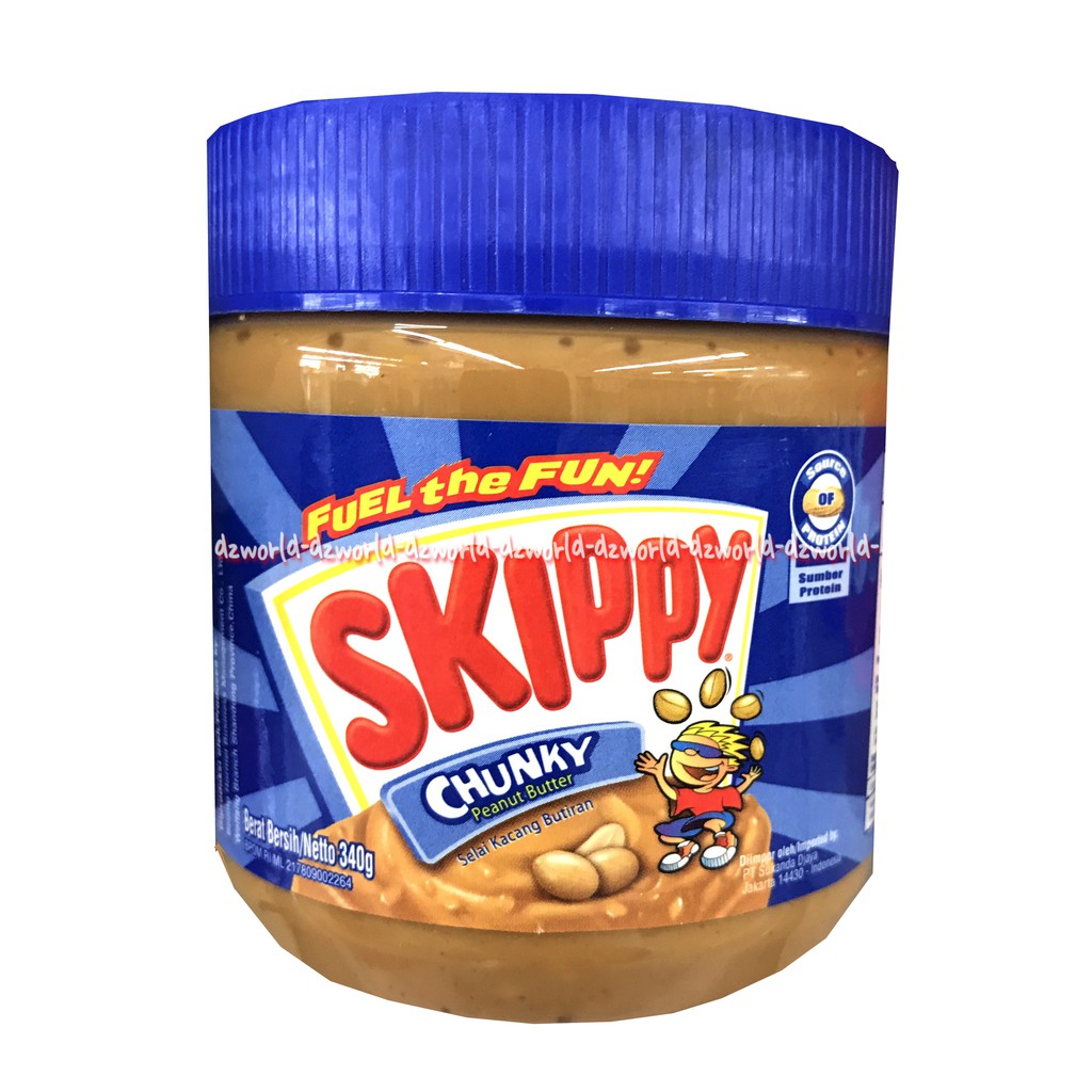 Skippy Chunky 340gr Selai Dengan Butiran Kacang Selai Kacang Selai Roti Olesan Kue Skipy Skipi Peanuts