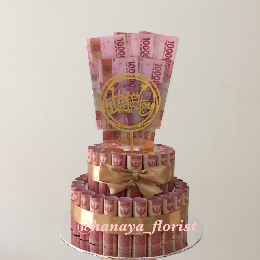 

Money Cake 2 Tiers Kue Uang