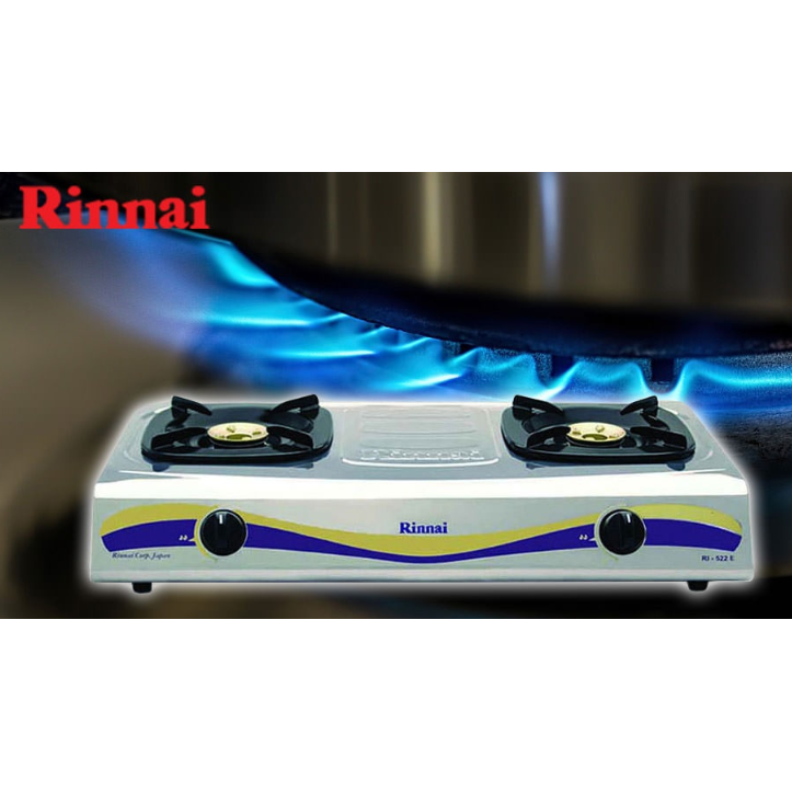 RINNAI Kompor Gas Stainless 2 Tungku RI-522E - Silver