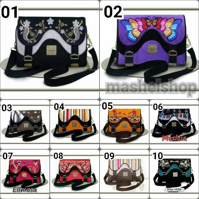 Makara MBO Tas Slempang Selempang Kerja Wanita Etnik Tas Kartu Tas Handphone HP murah