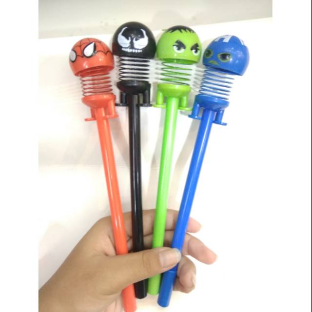 

Pulpen gel ring karakter Avengers isi 12 pcs