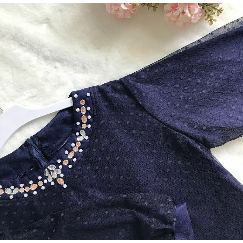 Chandani Dress Tile Dot / Gamis Tile Dot Premium