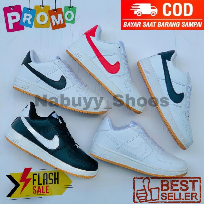 (BISA COD) SEPATU WANITA DAN PRIA SNEAKERS PEREMPUAN DAN LAKI LAKI NK3 A1R FORC3 1 ONE SEPATU PENDEK SEPATU KASUAL PUTIH POLOS SOLE GUM PUTIH LIST HITAM SOLE GUM PUTIH LIST NAVY SOLE GUM PUTIH LIST MERAH SOLE GUM HITAM LIST PUTIH SOLE GUM TERLARIS