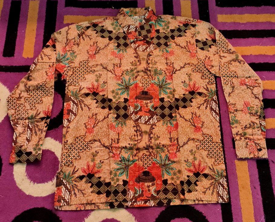 Kemeja Batik Semi Sutra Shyntetic Premium Exclusive Puring Istimewa Bahu Pakai Busa