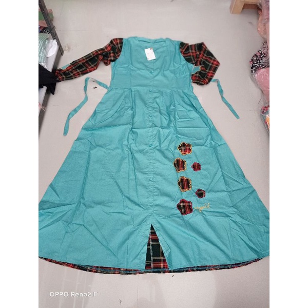 gamis inayah / gamis wanita kekinian / gamis katun HQ / Gamis katun Motif