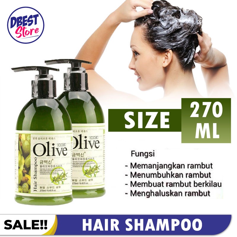 [DIJAMIN AMPUH!!] Shampoo Olive Original - Shampoo Pemanjang Rambut Tercepat - Shampoo Rambut Rontok - Shampoo Pelurus Rambut - Olive Shampo COE - Kemasan Warna Hijau - 270 mL
