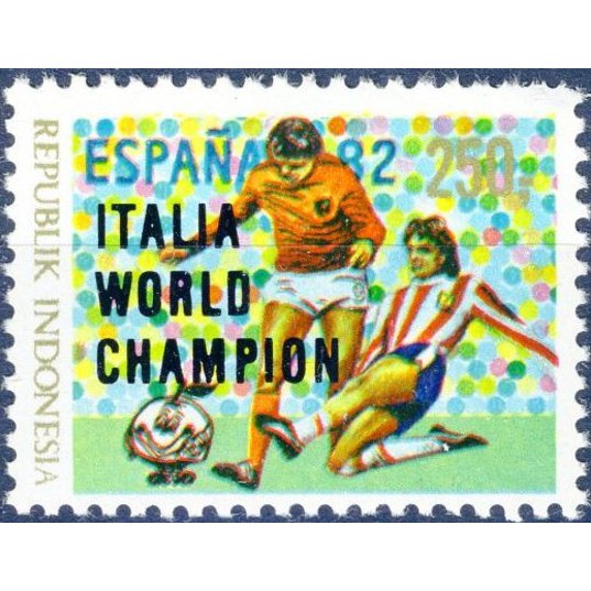 

Perangko Filateli A5-154 Indonesia MNH 1v 14.06.1982 World Cup 1982 Ovpt "Italia World Champion