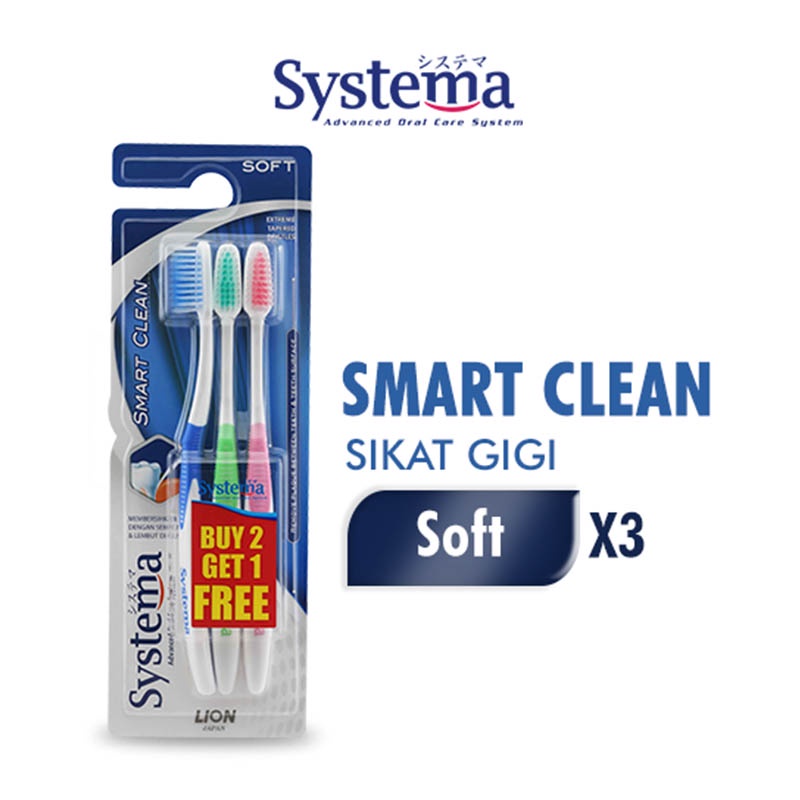 SYSTEMA Sikat Gigi Smart Clean 3pcs