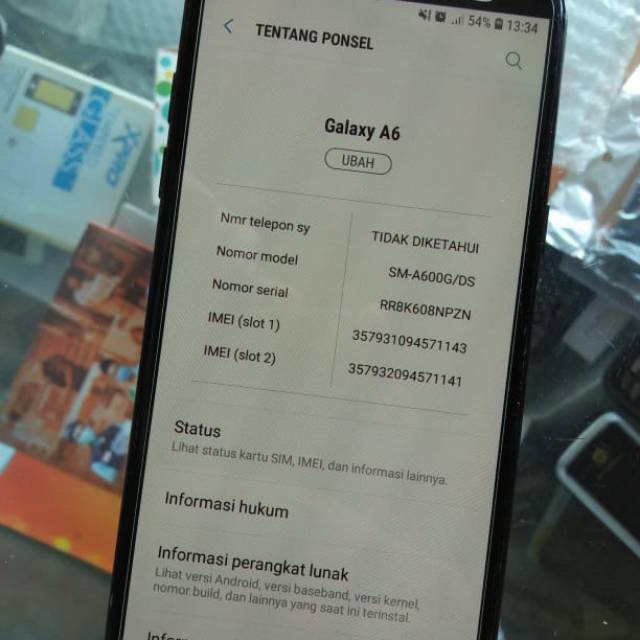 LCD ORIGINAL 100% SAMSUNG A600 A6 SUPER AMOLED COPOTAN