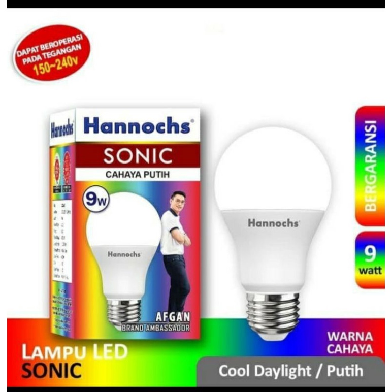 lampu bohlam led 9 Watt hannochs Sonic - led 9 Watt cahaya putih
