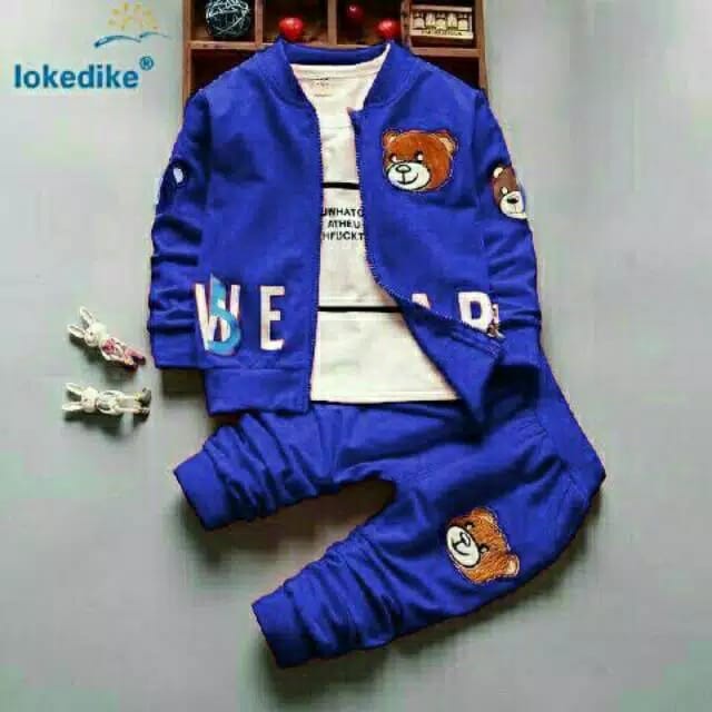 BO - SETELAN JAKET BEARKIDS / JAKET ANAK LAKI LAKI / FASHION ANAK-ANAK