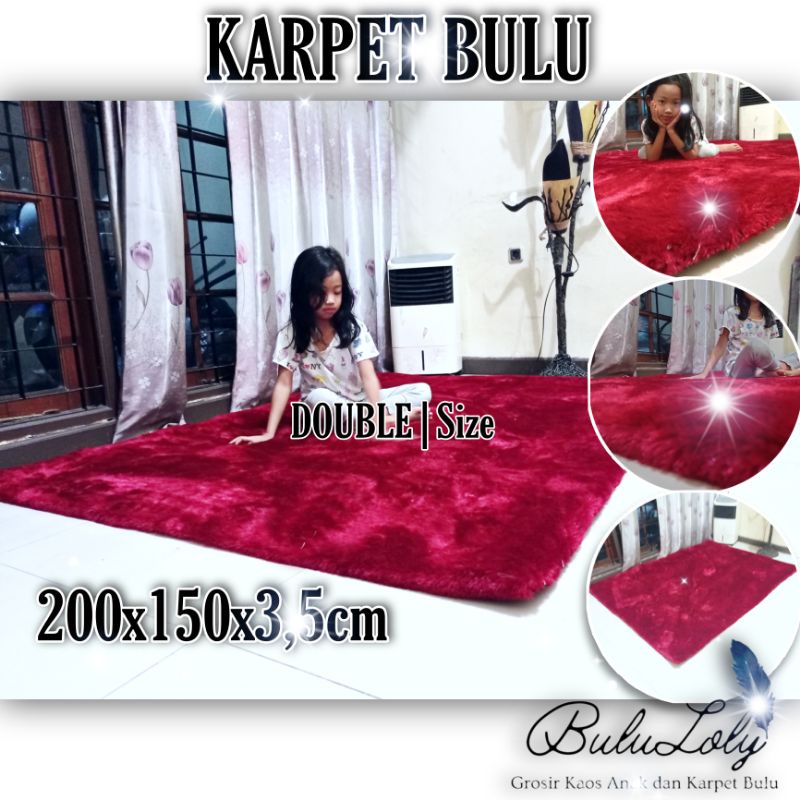 KARPET BULU RASFUR [TEBAL &amp; ANTI RONTOK] 3,5 Cm uk 200x150 MURAH BERKUALITAS