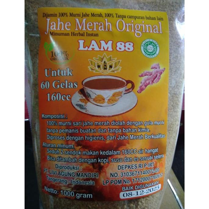 

Jahe Merah Serbuk Lam 88 Original - bubuk 1 kg