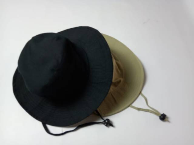 Topi rimba / topi hutan /topi gunung/bucket hat hitam bahan japan drill untuk pria / wanita