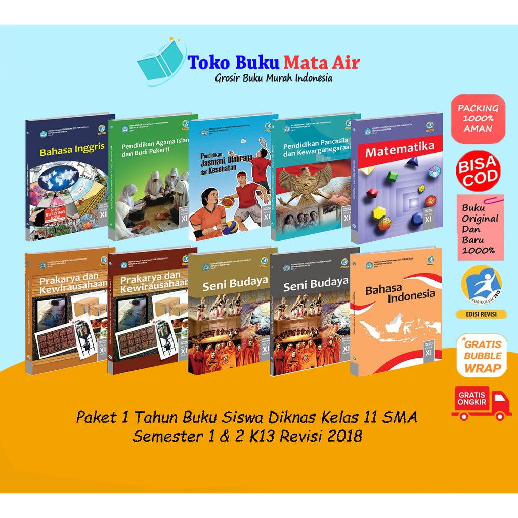 

PAKET BUKU 1 TAHUN DIKNAS SMA MA SMK MAK XI KUR 2013 ED REV 2017