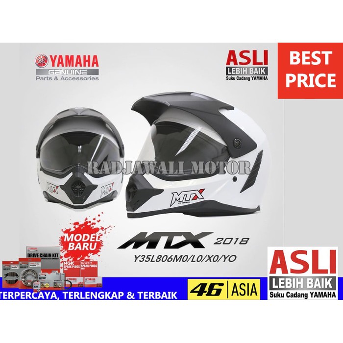 HELM MTX PUTIH NO DOUBLE VISOR ASLI ORIGINAL YAMAHA fix