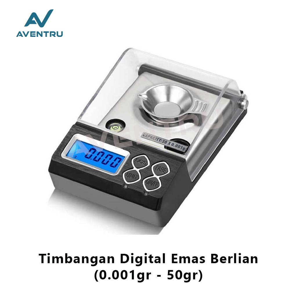 Timbangan Digital 0.001 gram Max 50g Emas Berlian 0.001g Analitik