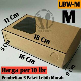 LBW M DUS MAKANAN KOTAK WADAH KEMASAN TAKE AWAY BOX  