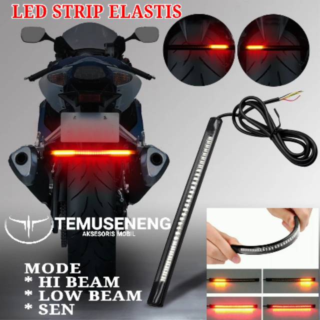 Lampu Rem Motor Led 48 Sein Sen Sign Belakang Lentur