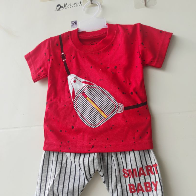 JVC SNI Setelan baju kaos celana panjang salur TAS anak bayi