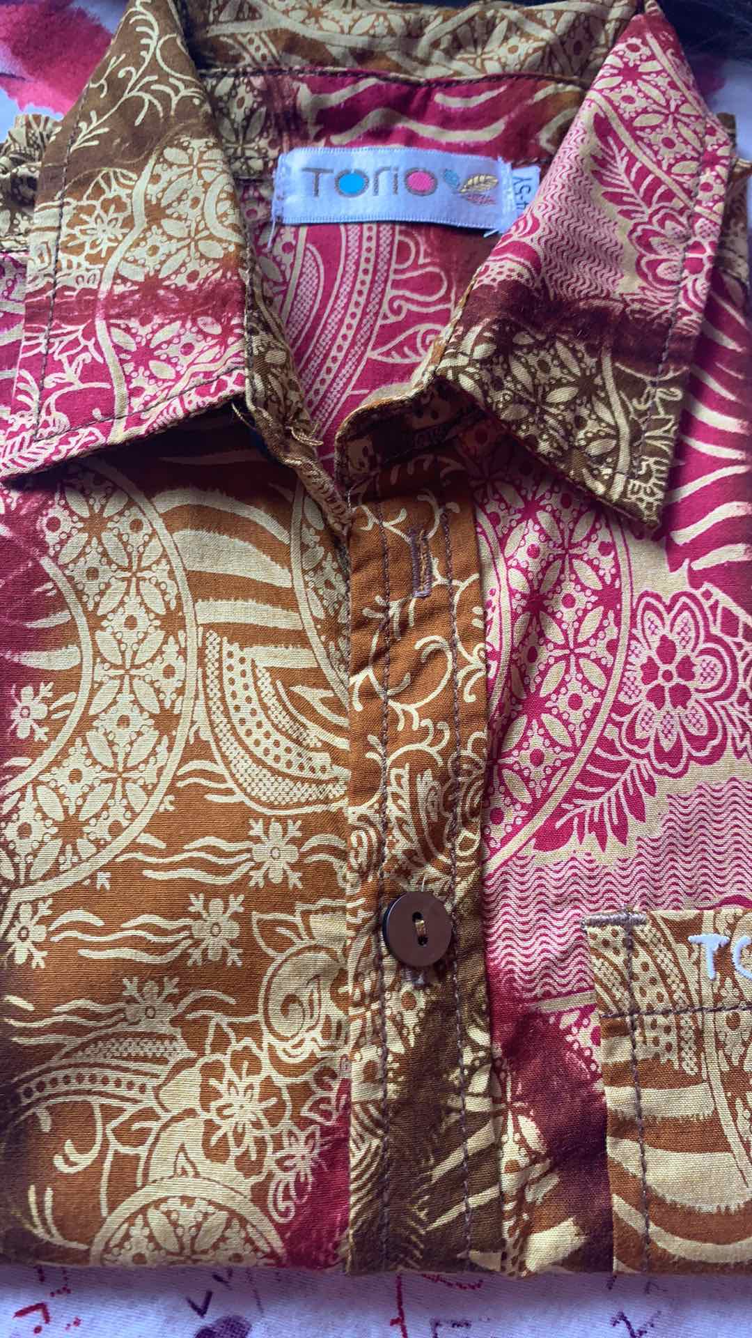 Torio Indonesian Smart Casual Gold Batik - Kemeja Batik Anak Laki-laki