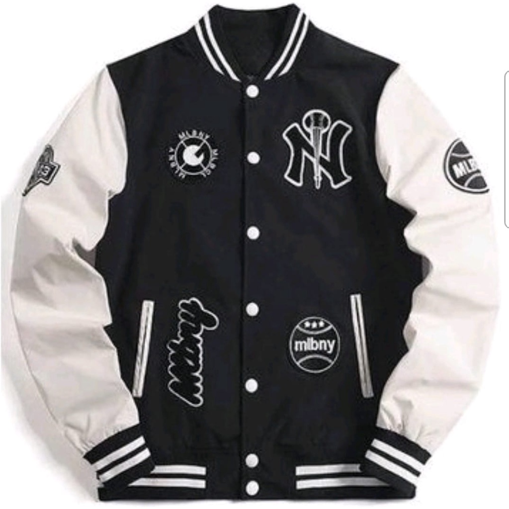 Jaket Varsity Baseball Pria / Varsity Jacket Baseball Vintage M L B-NY Pria Wanita-3