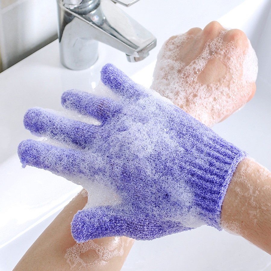 Sarung tangan Mandi scruber Sarung Tangan Bath Glove Exfoliating Bath Gloves Sponge Spons