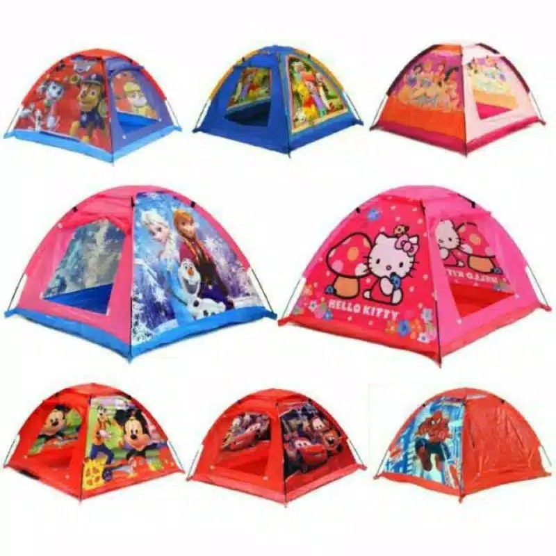 tenda anak bentuk Castel Tenda anak karakter anak / camp tent cars hello kitty frozen mickey