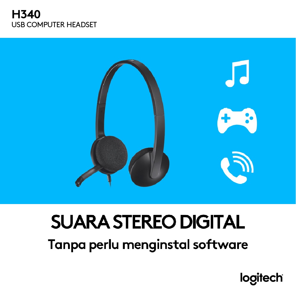 Logitech H340 USB Headset Noise Cancelling