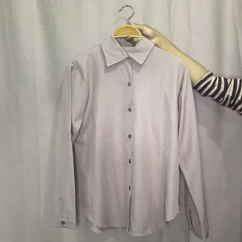 preloved kemeja dusty purple