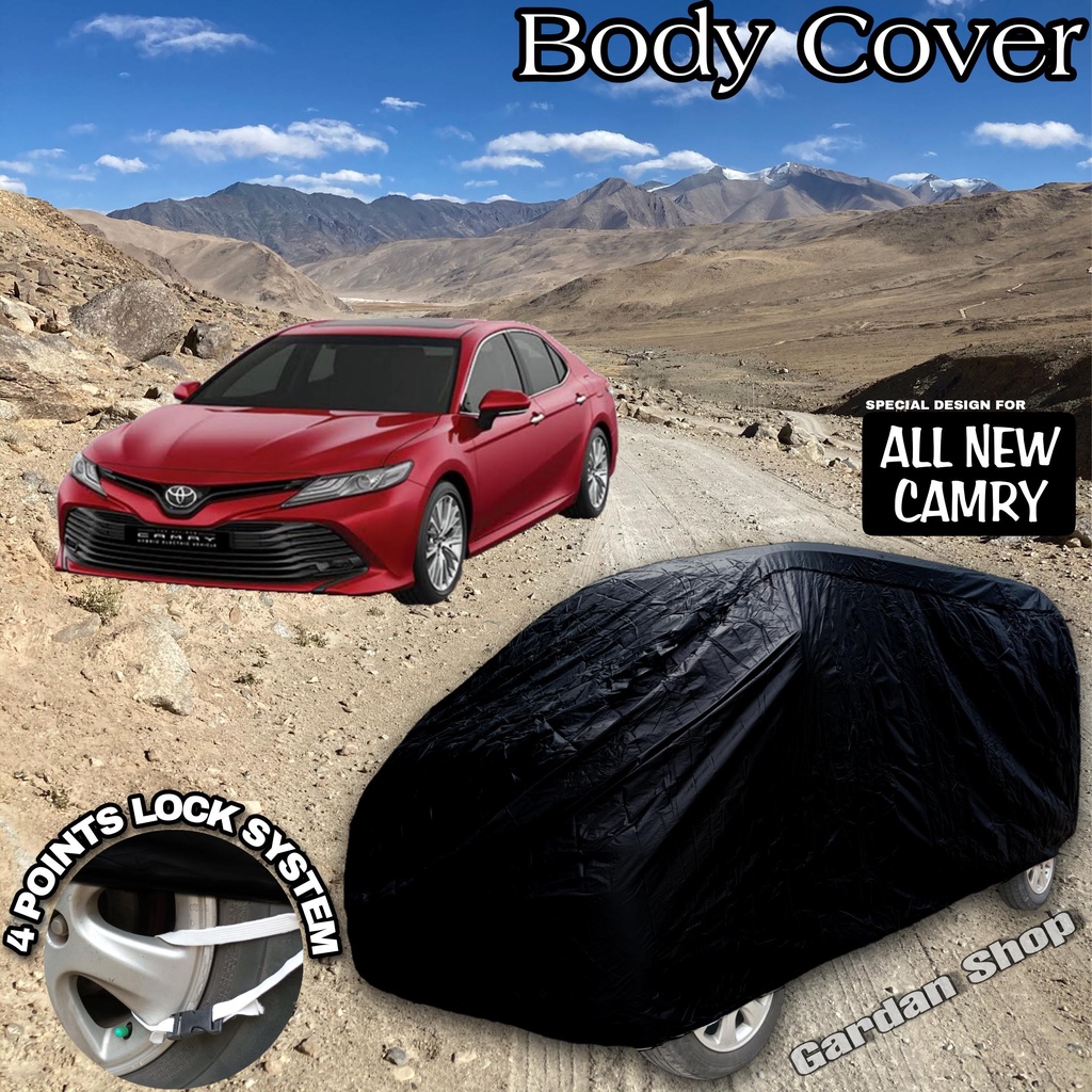 Sarung Mobil ALL NEW CAMRY Hitam POLOS Body Cover All New Camry Full Black