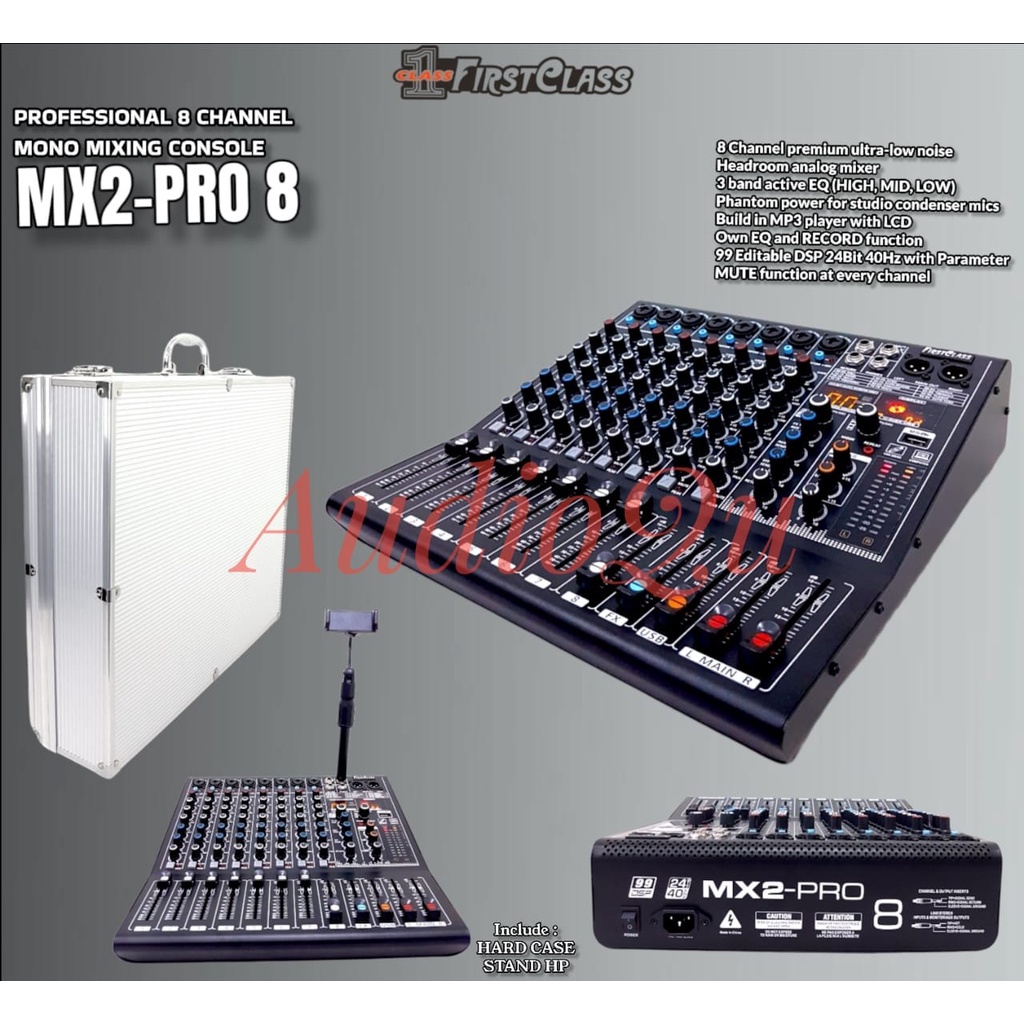 MIXER AUDIO FIRSTCLASS MX2 PRO8 / MX2PRO8 FIRST CLASS 8CH FREE KOPER