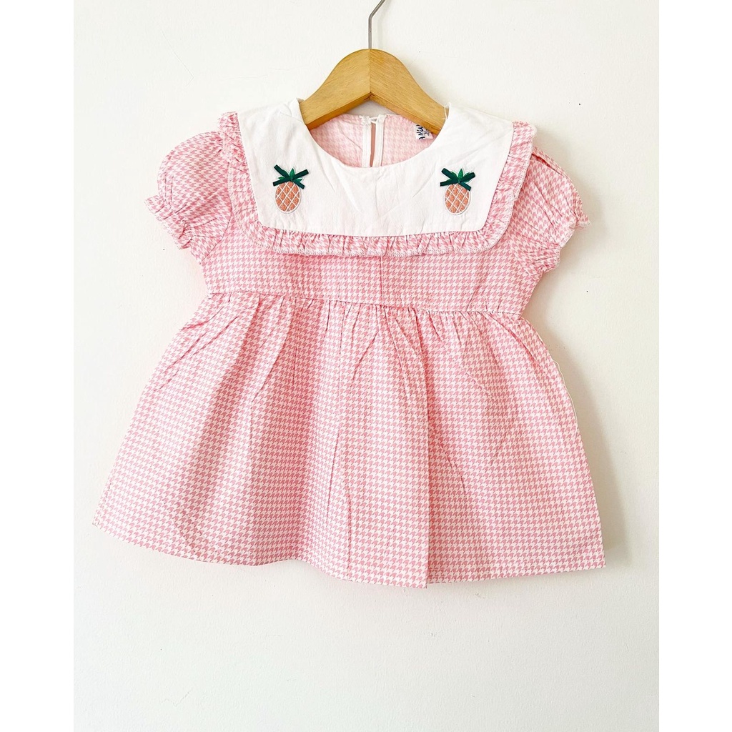 ANNABEL / GOLDEN GOOSE / NANAS DRESS Baju setelan jumper rok bunga bandana  pergi lucu fashion anak bayi perempuan cewe