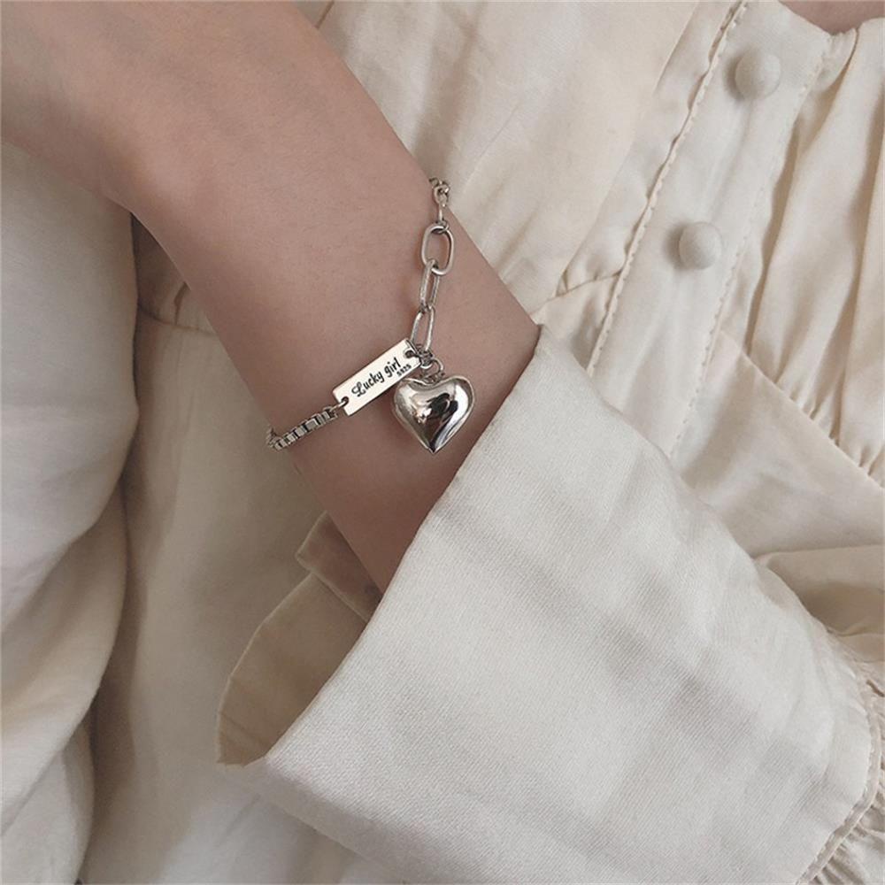 Gelang Rantai TOP Chain Hadiah Wanita Pria Pesta925 Perak Tebal Bangle Rantai