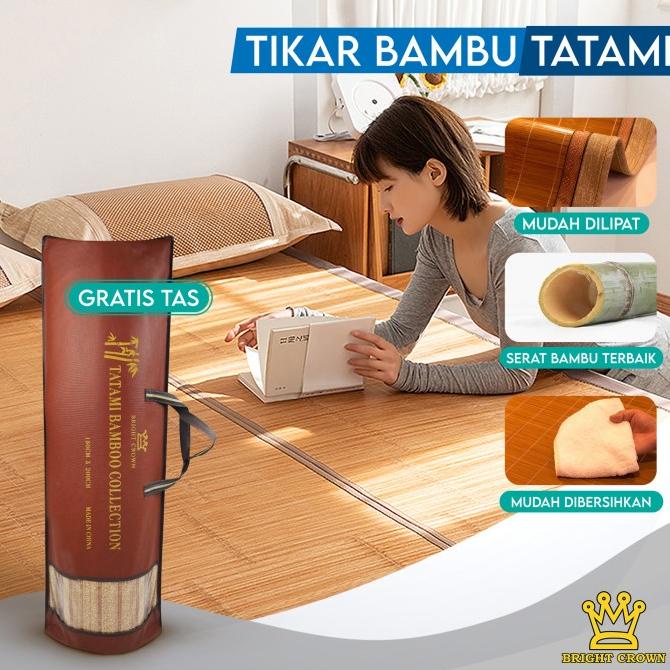 Tikar Bambu TATAMI / TIkar Lipat Bambu Tatami Ukuran 180 x 200cm