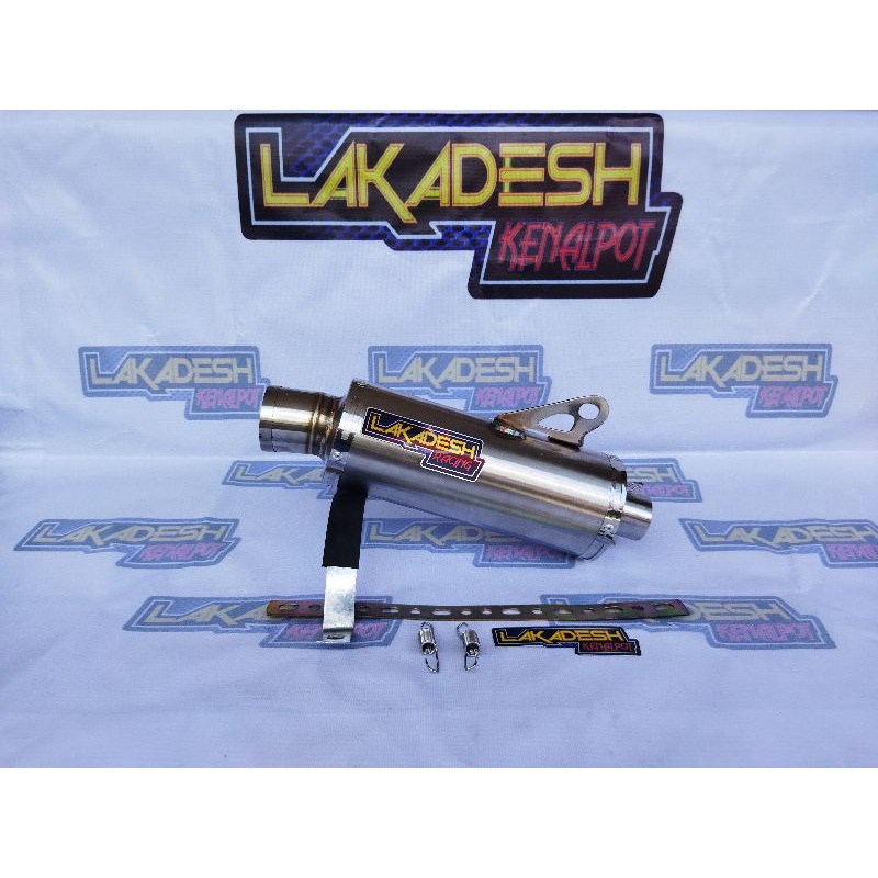 SILENCER (ONLY) KNALPOT LAKADESH RACING (INLET 38/50) BEAT MIO VARIO AEROX SCOOPY NMAX PCX ADV DLL