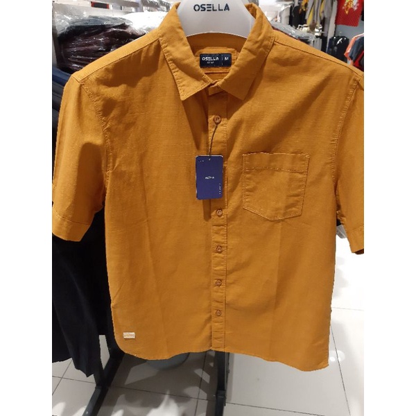 Osella Baju Kemeja Pria Dewasa Lengan Pendek Laki-Laki polos Orginal