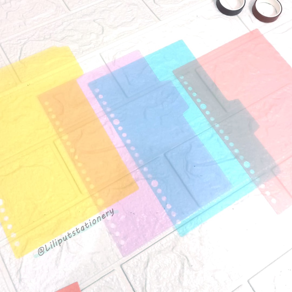 

Pembatas Binder Looseleaf/Sekat Binder Bening Transparan A5 & B5 isi 4