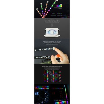 Led strip alseye a-rgb light magnetic 35cm 3 pin gh-35 gh35 for Casing Pc computer case