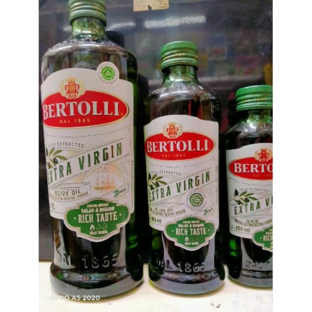 

Minyak bertolli extra virgin 1L,500ml,250ml