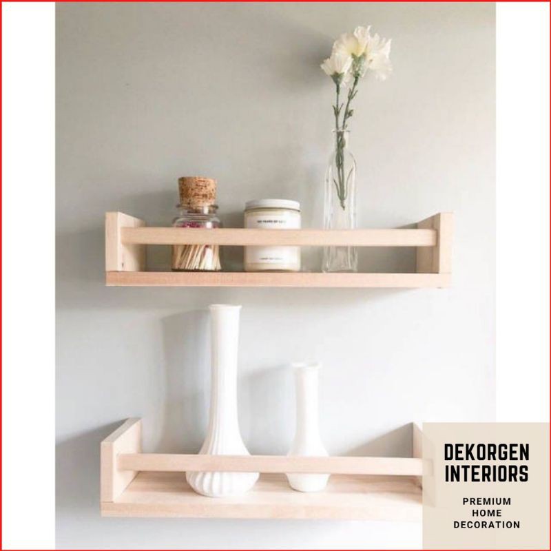 Rak Dinding Rak Bumbu Rak Make Up Rak Buku Rak Serbaguna Rak Tempel Dinding Rak Kayu Jati