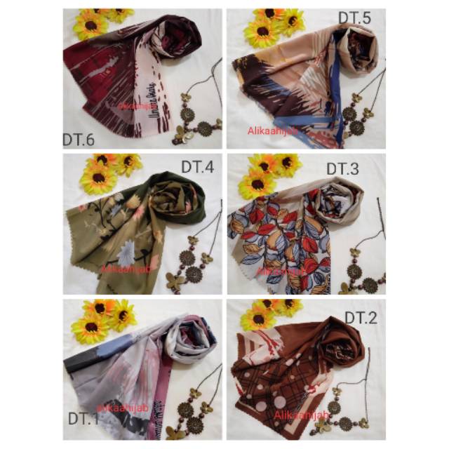 Jilbab segiempat VOAL Osaka Motif (Umama Scraf)