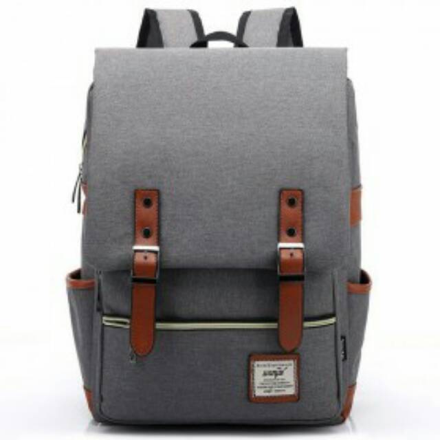 Tas Ransel Canvas OMFB0PLR - Light Gray