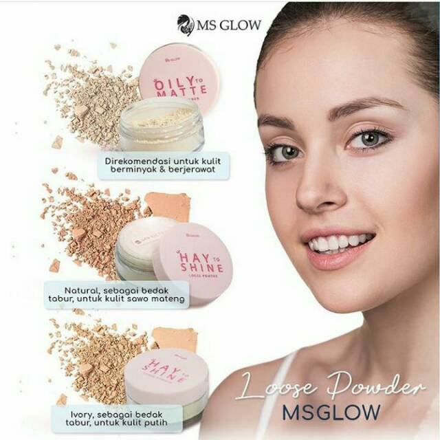 Bedak tabur Ms Glow original