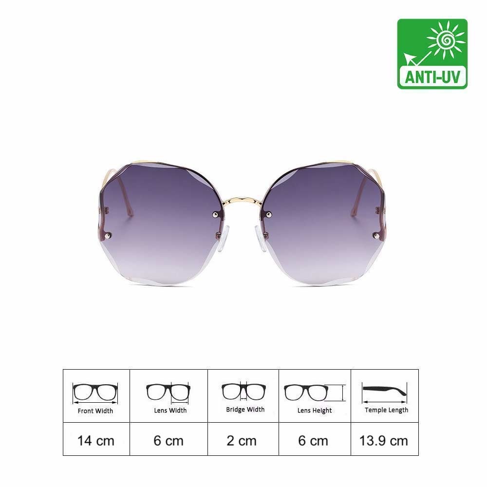 Kacamata UV400 [ Purple ] Anti Radiasi - Sunglasses Wanita Korea - HM8101