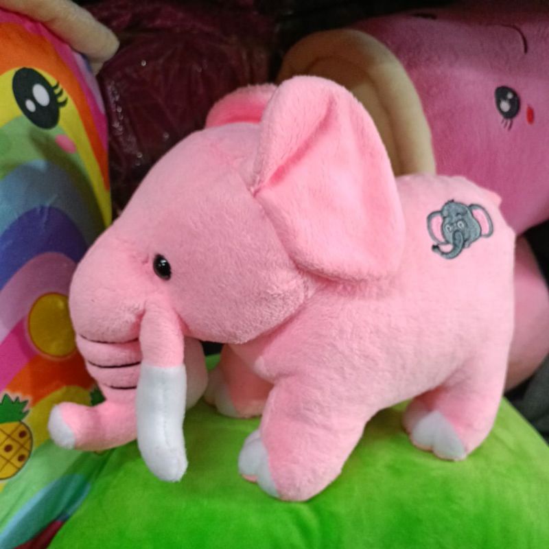 BONEKA GAJAH BON-BON UKURAN M TINGGI 20 LEBAR 27CM