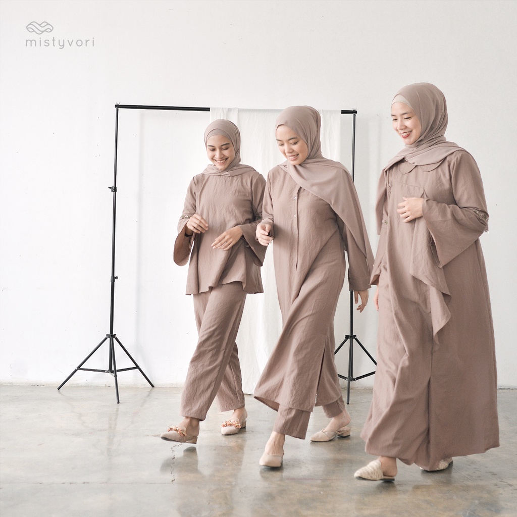 Mistyvori Hayya Tunik Oneset Bahan Linen-4