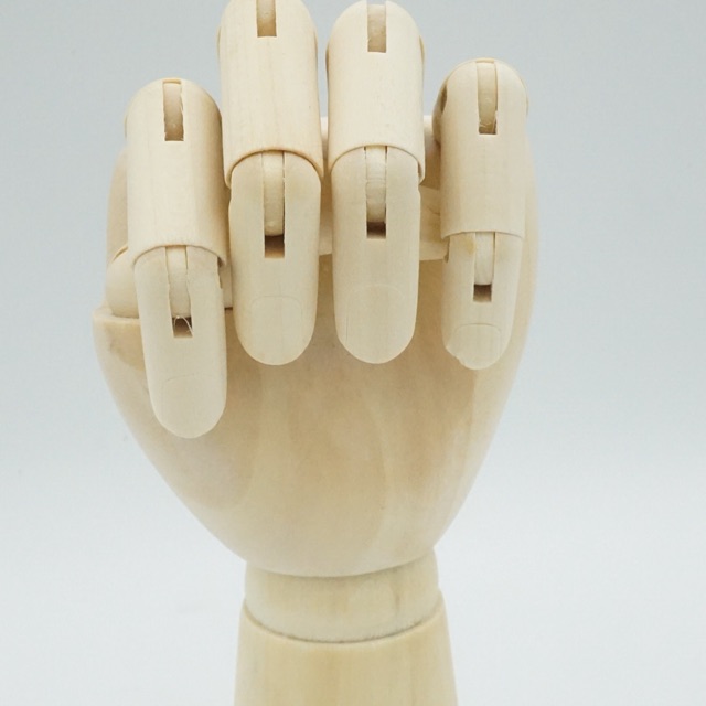 Left Hand Mannequin Wooden Wood - Tangan Kiri Kayu - Flexible - 17 cm
