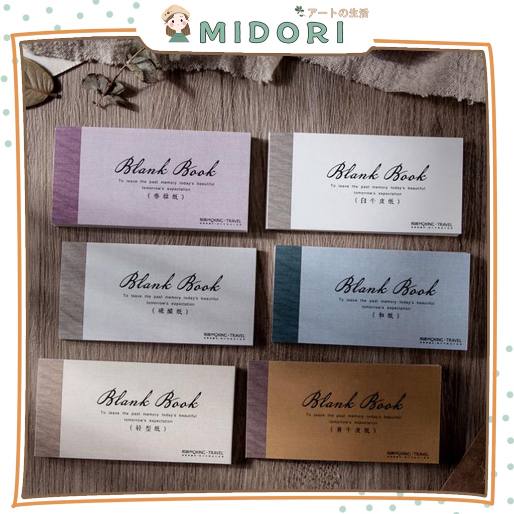 

[MIDORI] 60Pcs BLANK BOOK Note Paper DIY Scrapbook Planner Journal Memo - B0266