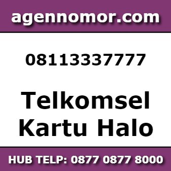 kartu perdana telkomsel halo nomor cantik 0811 333 7777 kwartet